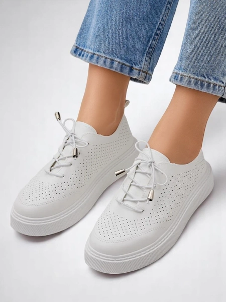 Royalfashion Dámske perforované šnurovacie športové topánky Vaned