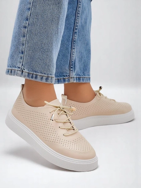 Royalfashion Dámske perforované šnurovacie športové topánky Vaned