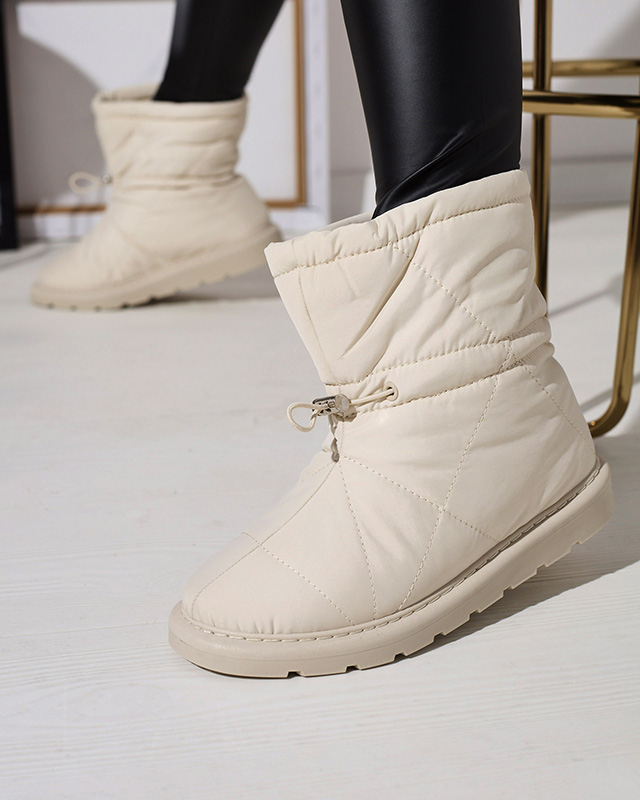 Béžové dámske zateplené topánky a\'la snow boots Kaliolen - Obuv