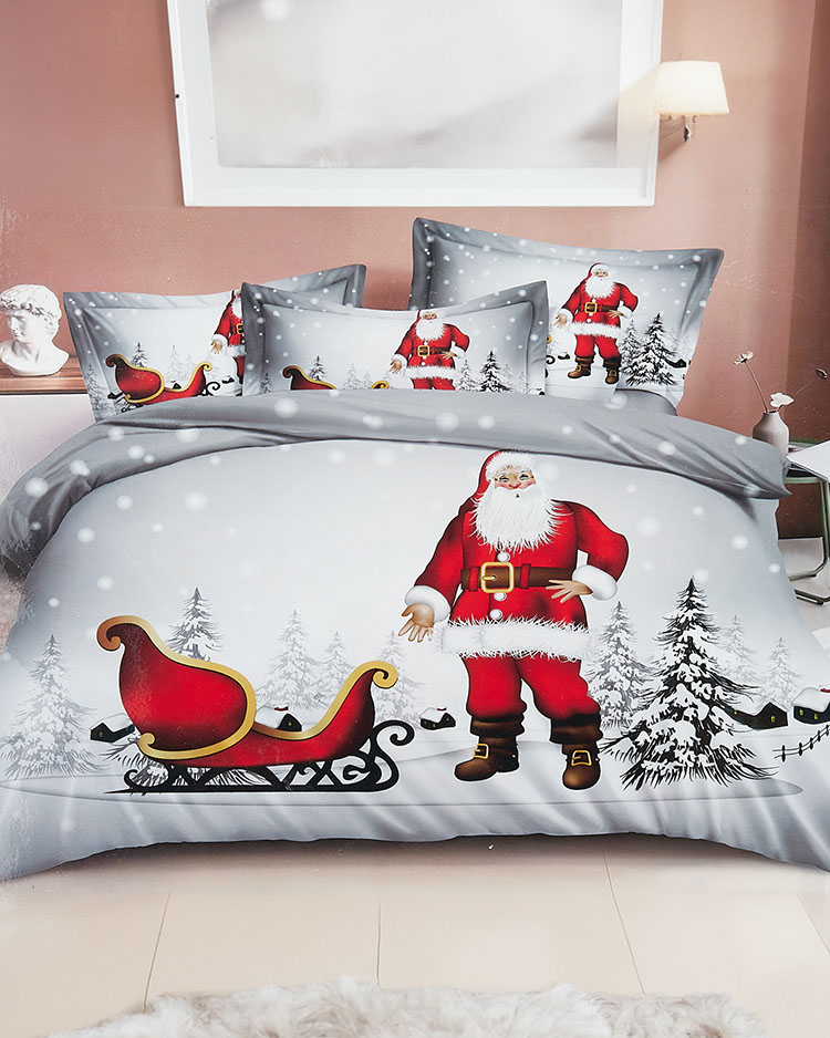 Royalfashion Vianočné posteľné prádlo 200x220 sada 4 dielov