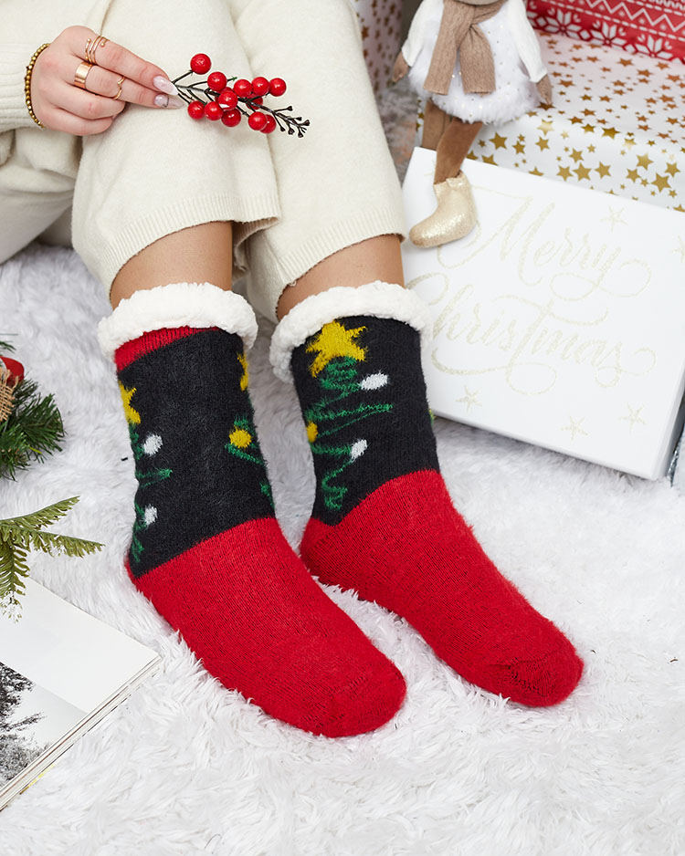 Royalfashion Zateplené vianočné dámske ponožky