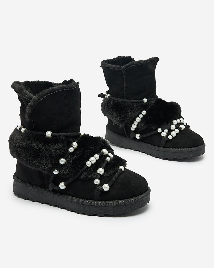 Royalfashion Dámske snehové topánky s perlami Cuvilav