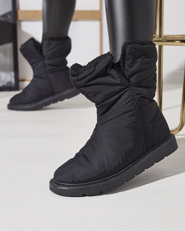 Čierne dámske čižmy a\'la snow boots Kalioli- Footwear