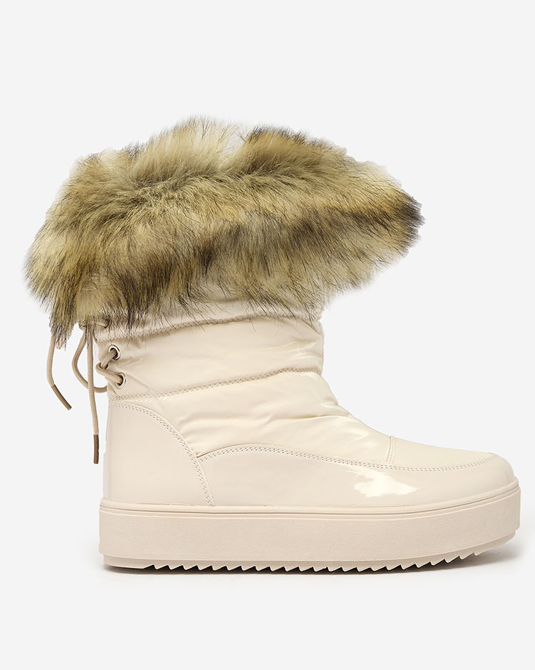 Royalfashion Svetlohnedé slip-on čižmy a\'la snow boots for women Gomllo
