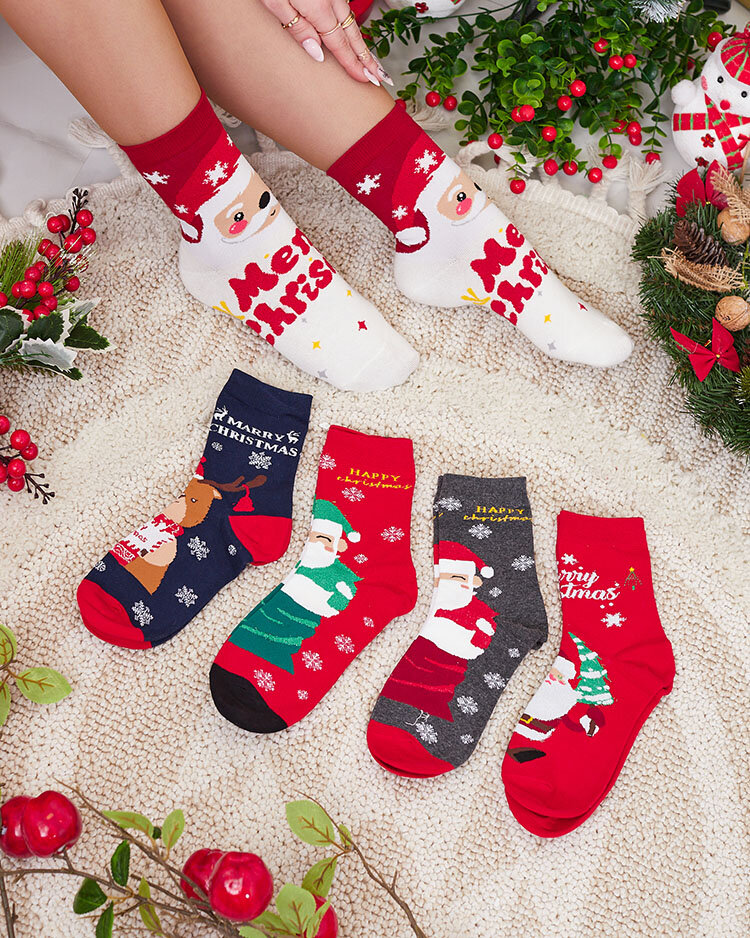 Royalfashion Sada dámskych vianočných ponožiek 5 ks