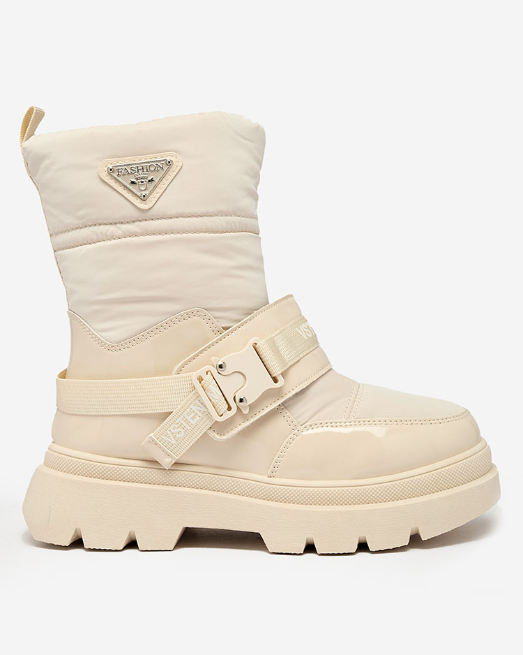 Royalfashion Dámske snehové topánky v béžovej farbe Fiellar