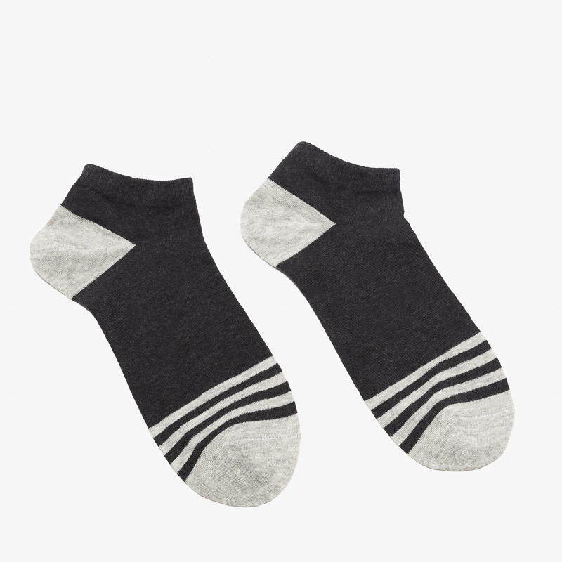 Pánske tmavošedé členkové ponožky - Spodná bielizeň