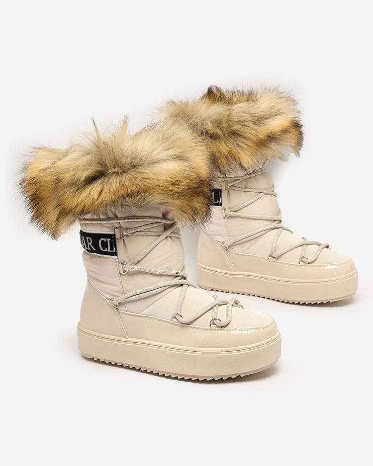 Royalfashion Šnurovacie čižmy a\'la snow boots with fur Heccti