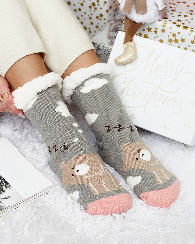 Royalfashion Dámske zimné ponožky s vianočným vzorom