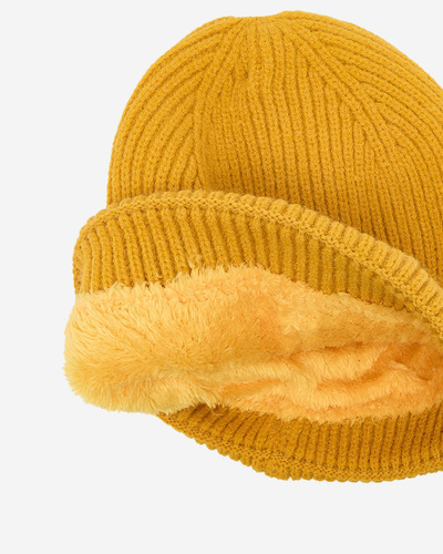 Royalfashion Zateplená dámska čiapka Mustard