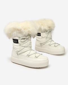 Royalfashion Šnurovacie čižmy a'la snow boots with fur Heccti