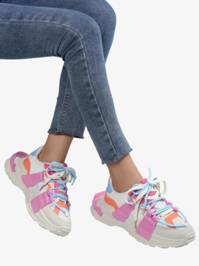 Royalfashion Dámske športové tenisky s gumovými vkladkami Bubble