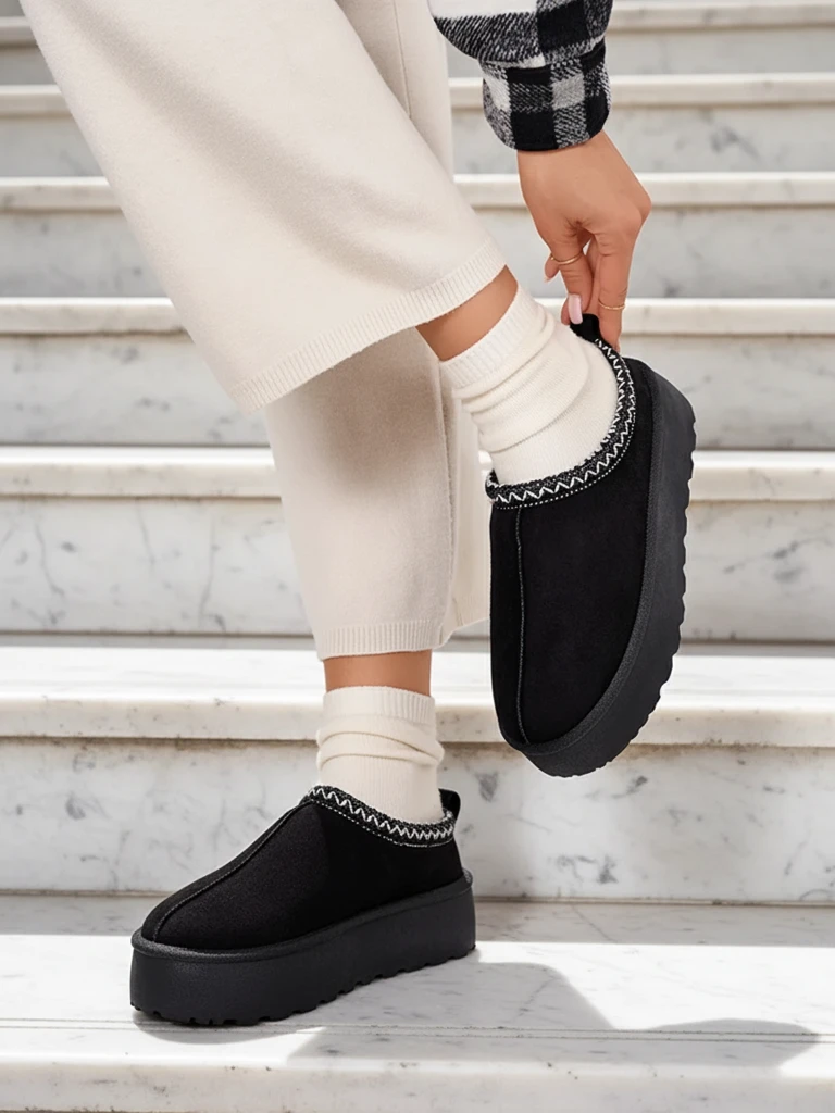 Royalfashion Dámske krátke čižmy Zommy a'la snow boots