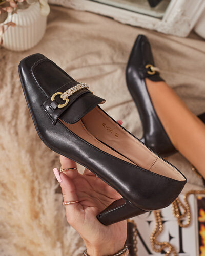 Čierne dámske mokasíny Kolalic- Obuv