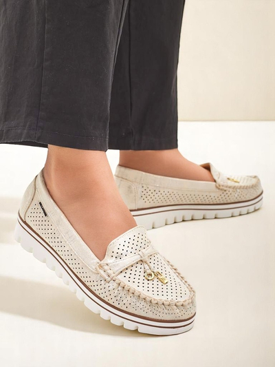 Royalfashion Dámske perforované mokasíny Elissas