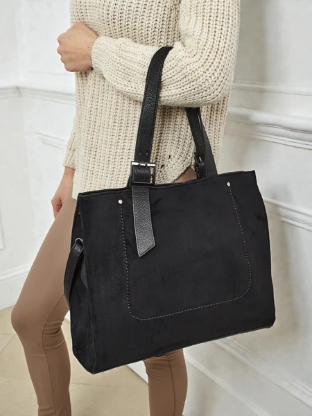 Ženska torbica shopper eko semiš Daverna