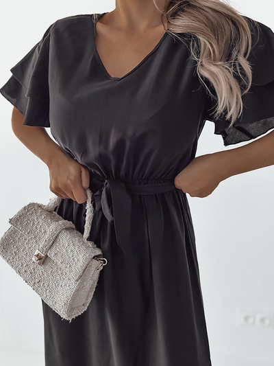 Royalfashion Dámske jednoduché midi šaty