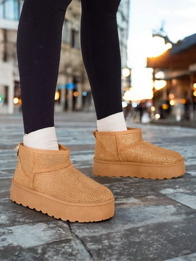 Royalfashion Beige ženské snehule a'la UGGs Corob