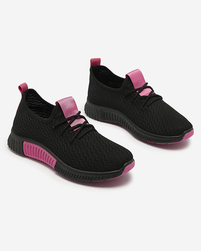 Čierna dámska športová obuv s fuchsiovými vložkami Keteti - Obuv