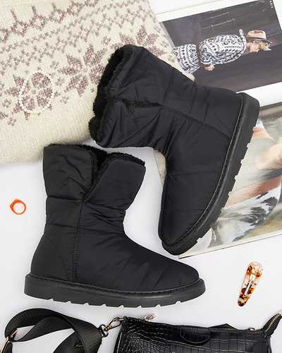 Čierne dámske čižmy a'la snow boots Kalioli- Footwear