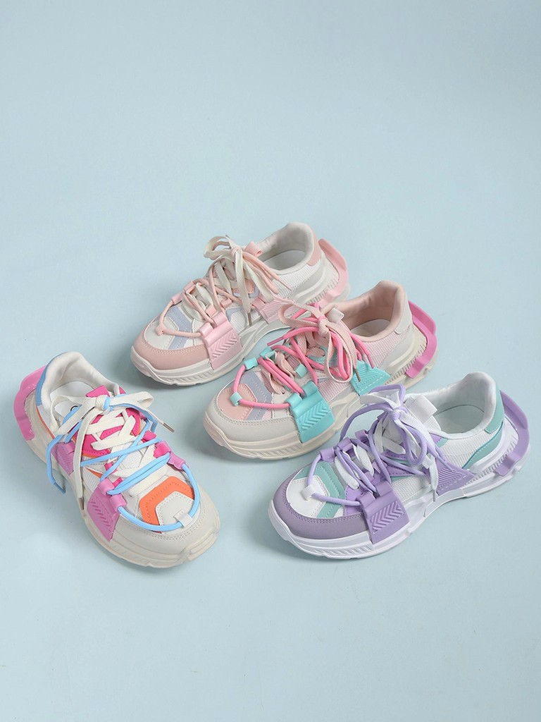 Royalfashion Dámske športové tenisky s gumovými vkladkami Bubble