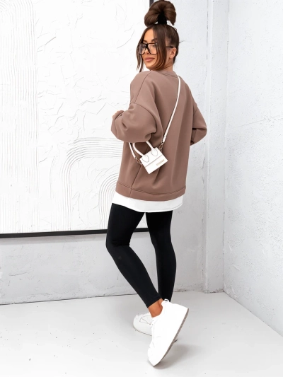 Royalfashion Bavlnená dámska mikina s odnímateľnou spodnou časťou