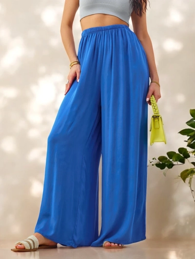 Royalfashion Dámske rovné nohavice z viskózy