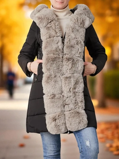 Royalfashion Dámska bunda s odnímateľnými rukávmi