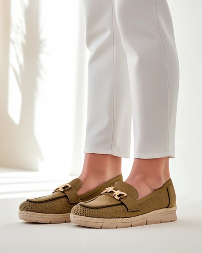 Royalfashion Dámske ploché obuv s dekoratívnym akcentom na špičke