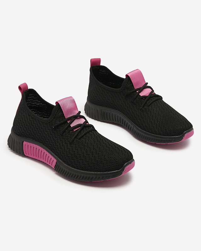 Čierna dámska športová obuv s fuchsiovými vložkami Keteti - Obuv
