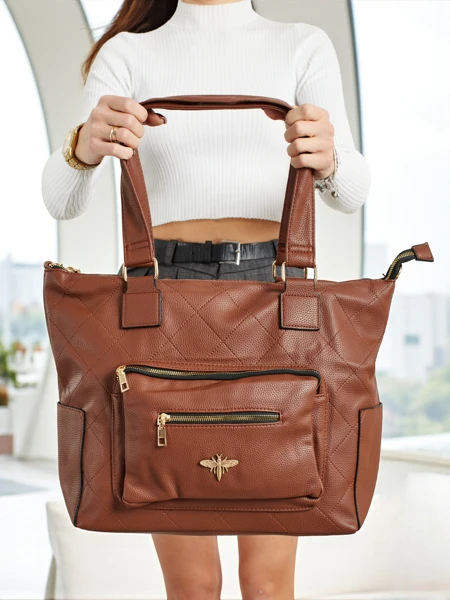 Ženska torbica shopper eko usnje prešita Marvaya