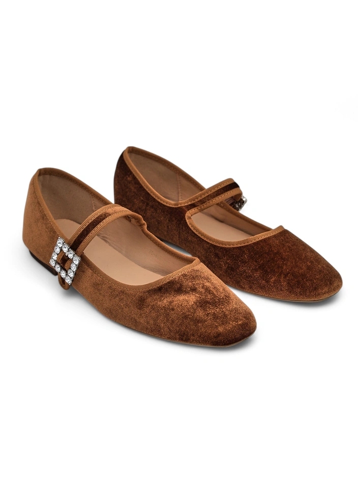 Royalfashion Dámske baleríny a' la zamat s prackou a remienkom Enribes