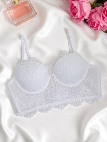 Royalfashion Dámska vystužená korzetová podprsenka s čipkou Grace Korzet