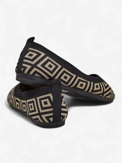 Royalfashion Textilné dámske balerínky s geometrickou potlačou Metric