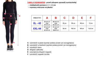 Kobaltové vzorované dámske legíny PLUS VEĽKOSŤ - Oblečenie