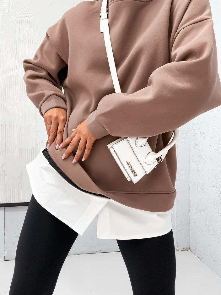 Royalfashion Bavlnená dámska mikina s odnímateľnou spodnou časťou