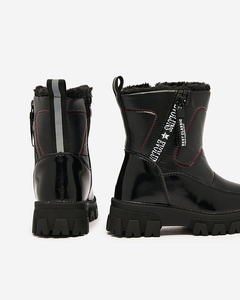 Royalfashion Detské topánky a'la snow boots v čiernej farbe Sorroda