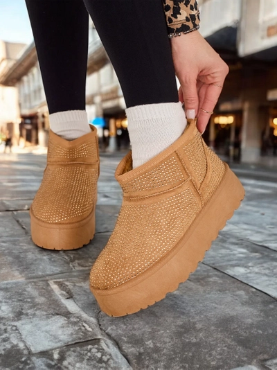 Royalfashion Beige ženské snehule a'la UGGs Corob