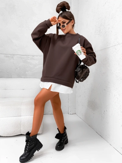 Royalfashion Bavlnená dámska mikina s odnímateľnou spodnou časťou