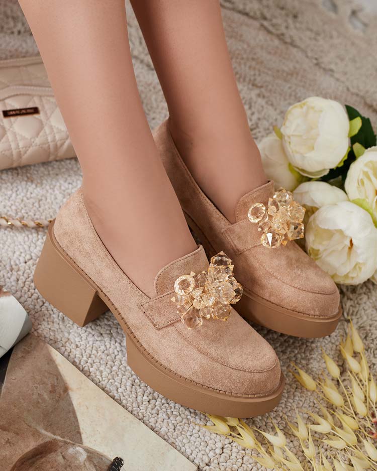 Royalfashion Dámske poltopánky Pegorani s vysokým podpätkom