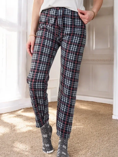 Royalfashion Bavlnené Vianočné Dámske Pyžamo Kockované Nohavice