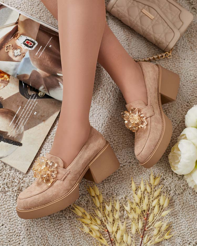 Royalfashion Dámske poltopánky Pegorani s vysokým podpätkom