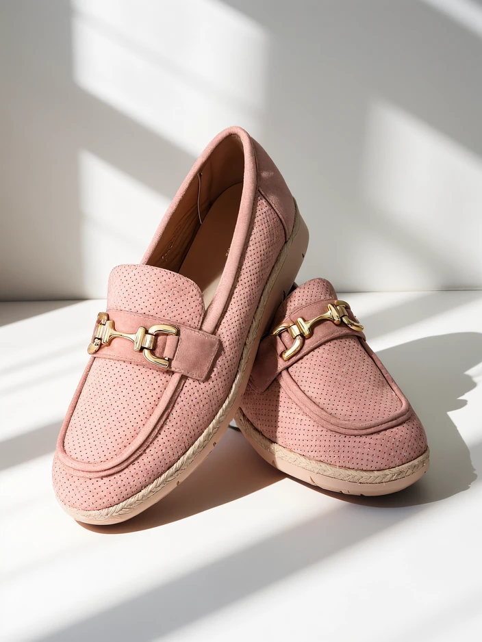 Royalfashion Dámske ploché topánky s dekoračným detailom na špičke