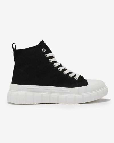 Royalfashion Black Dámske vysoké tenisky Ates Sneakers