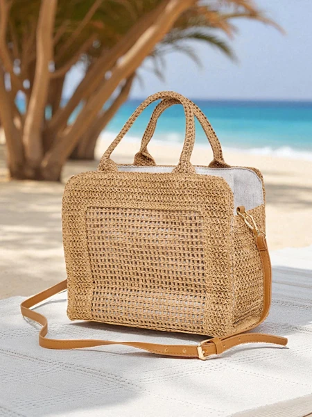 Royalfashion Veľká dámska slamenná taška Ariadne Raffia