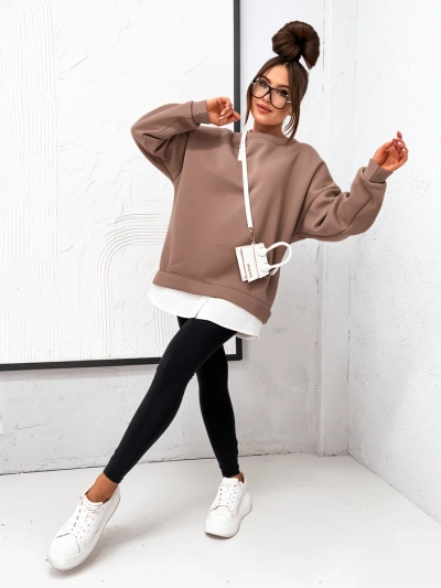 Royalfashion Bavlnená dámska mikina s odnímateľnou spodnou časťou