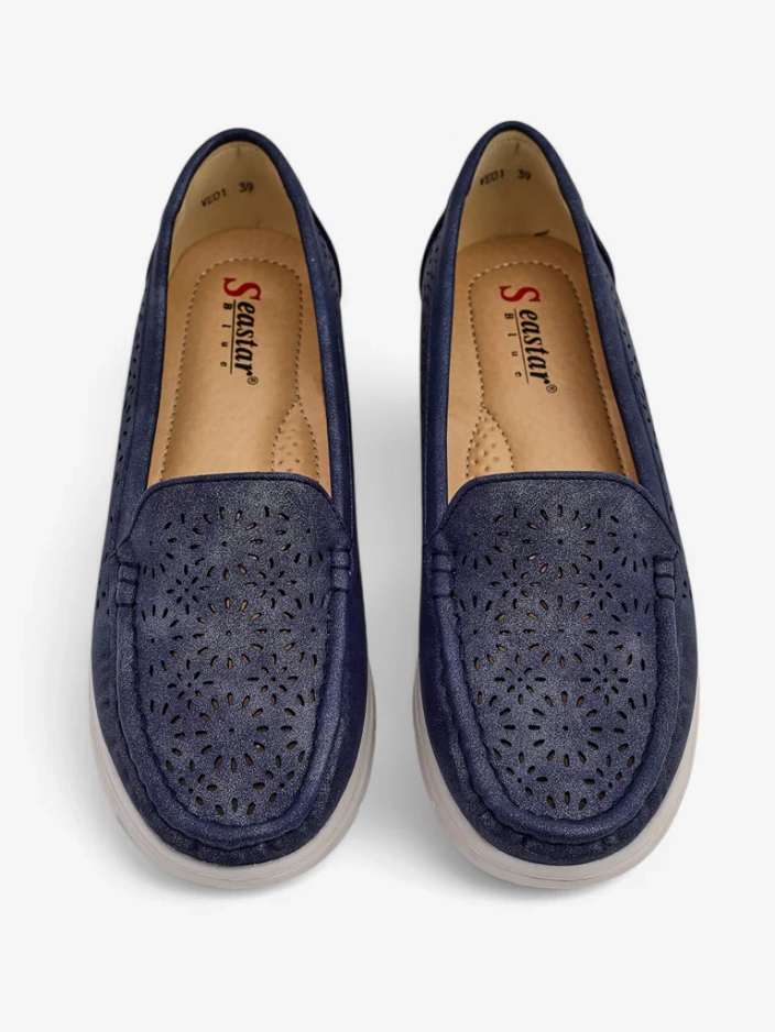 Royalfashion Dámske perforované mokasíny Besset