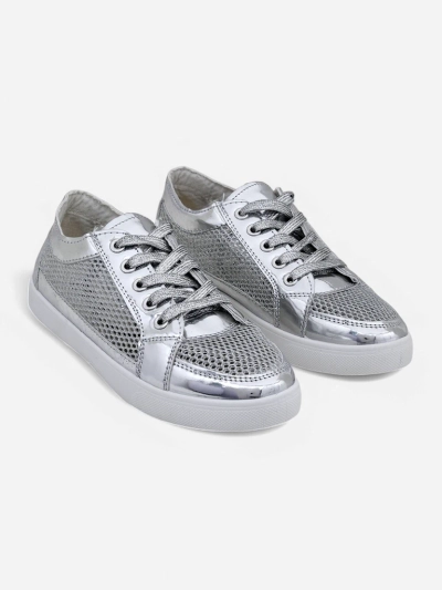 Royalfashion Lakované dámske tenisky z eko kože Azzuros