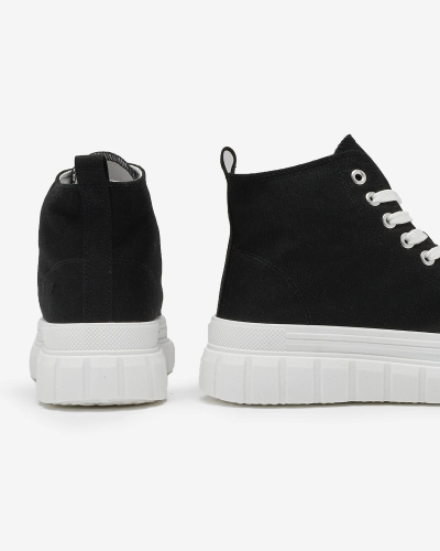 Royalfashion Black Dámske vysoké tenisky Ates Sneakers