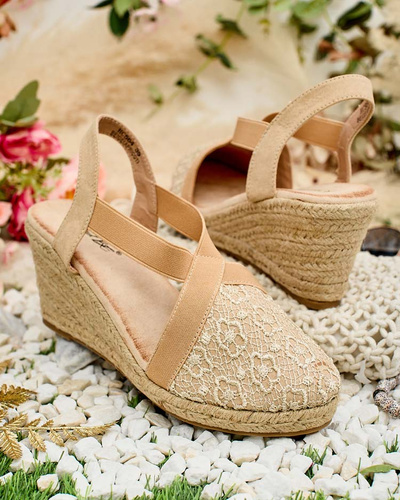 Royalfashion Dámske espadrilky Oleqa na podpätku